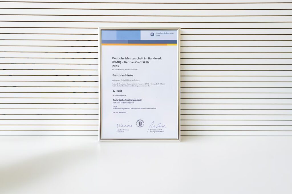 Ausbildung dodel urkunde